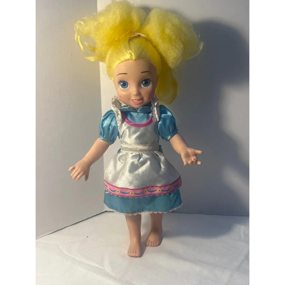 Alice in Wonderland Doll Blue Dress White Apron Yellow Hair Disney Toy‎